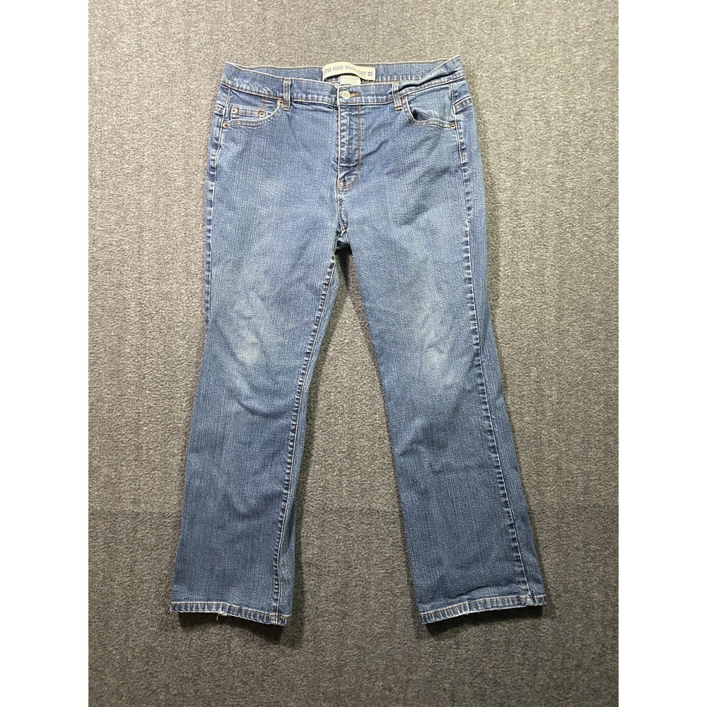 Gap Jeans Womens Low Rise Boot Cut Medium Wash Blue Size 14 Stretch Denim